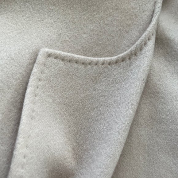 MaxMara Short Coat Light Pink 100% Cashmere Made in Italy Belted Size 12 - Picture 2 of 13